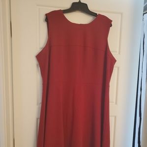 Talbots Fit and Flare Dress - Wine